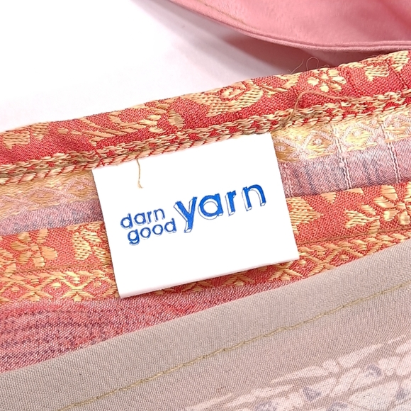 Darn Good Yarn Silk Wrap Skirt Reversible Sari Floral Ankle Maxi Sz 4-12 NWOT - Picture 5 of 7